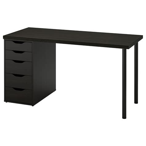 ikea black desk drawers